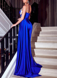 Royal Blue Long Sparkly Mermaid Prom Dress-27dress