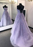 Scoop Neck Tulle Prom Dress - Ball Gown Long/Floor-Length-27dress