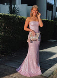 Sequined Prom Dresses with Sheath Sleeveless Sweep Train-27dress