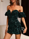 Sequined Sweetheart Sheath Prom Dress for Special Occasions-27dress