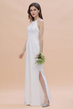 Sexy Halter Backless Lace Bridesmaid Jumpsuit with Slits On Sale-27dress