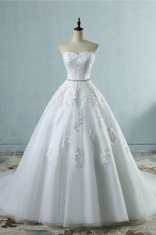 Strapless Sweetheart Tulle Wedding Dress