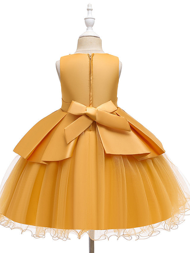 Short A-Line Tulle Satin Jewel Neck Wedding Party Communion Dresses-27dress