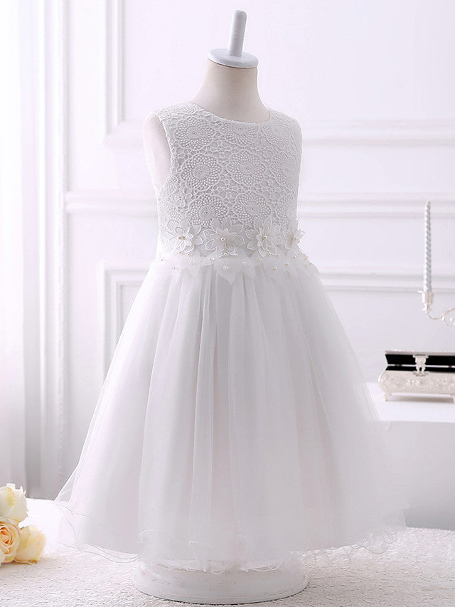 Short Princess Chiffon Flower Girl Dresses Tulle Jewel Neck Wedding Birthday Party Dresses-27dress