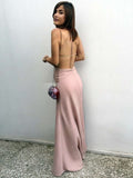 Silk-like Satin Floor-length Prom Dress with Sheath/Column Square Neckline