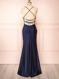 Silk-like Satin Sheath/Column Scoop Neck Floor-length Ruffles Bridesmaid Dress