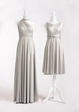 Silver Multiple A-Line Bridesmaid Dresses Long-27dress