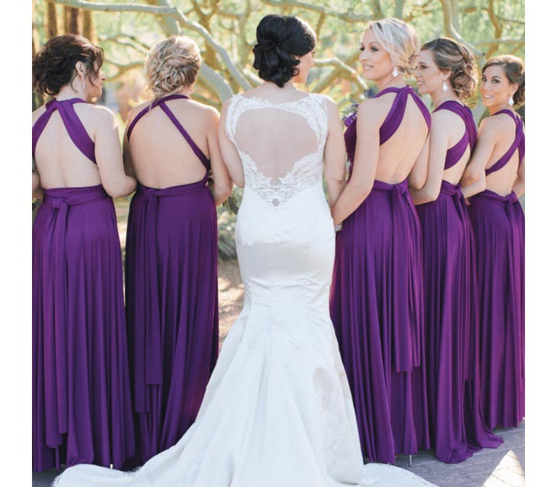 Sleeveless Purple Multiway Infinity A-Line Bridesmaid Dress-27dress