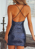 Sleeveless Sheath/Column Sequined Short/Mini Homecoming Dress - 27Dress