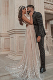 Spaghetti-Strap Sleeveless Mermaid Wedding Dress Tulle With Lace-27dress