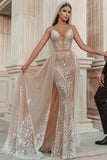 Spaghetti-Strap Sleeveless Mermaid Wedding Dress Tulle With Lace-27dress