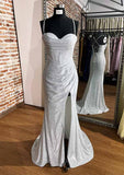 Sparkle & Shine in Trumpet/Mermaid Sweetheart Prom Dress With Splits-27dress