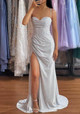 Sparkle & Shine in Trumpet/Mermaid Sweetheart Prom Dress With Splits-27dress