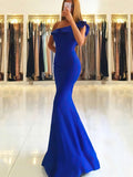 Stunning One Shoulder Stretch Crepe Prom Dresses with Ruffles - Trumpet/Mermaid Style