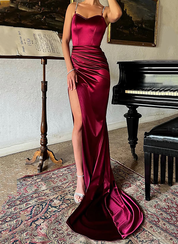 Stunning Sweetheart Split Front Sheath/Column Prom Dress-27dress