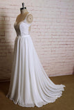 Sweetheart Lace Chiffon A-line Wedding Dress On Sale-27dress