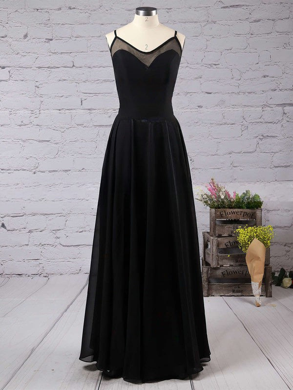 Two-Piece Floor-length Chiffon Prom Dress with Split Front-27dress