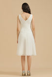 V-Neck Knee-length Chiffon Bridesmaid Dress online-27dress