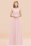 Vintage Sleeveless Lace Bridesmaid Dresses Affordable Chiffon Wedding Party Dress Online-27dress