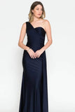 Online Elegant Mermaid Long Evening Dress with Ruffles Sweetheart One Shoulder