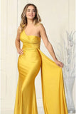 Online Elegant Mermaid Long Evening Dress with Ruffles Sweetheart One Shoulder